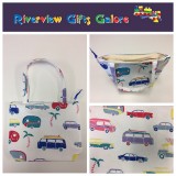 Medium Tote Bag with Zip- Caravans